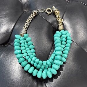 Banana Republic Turquoise and Gold Necklace